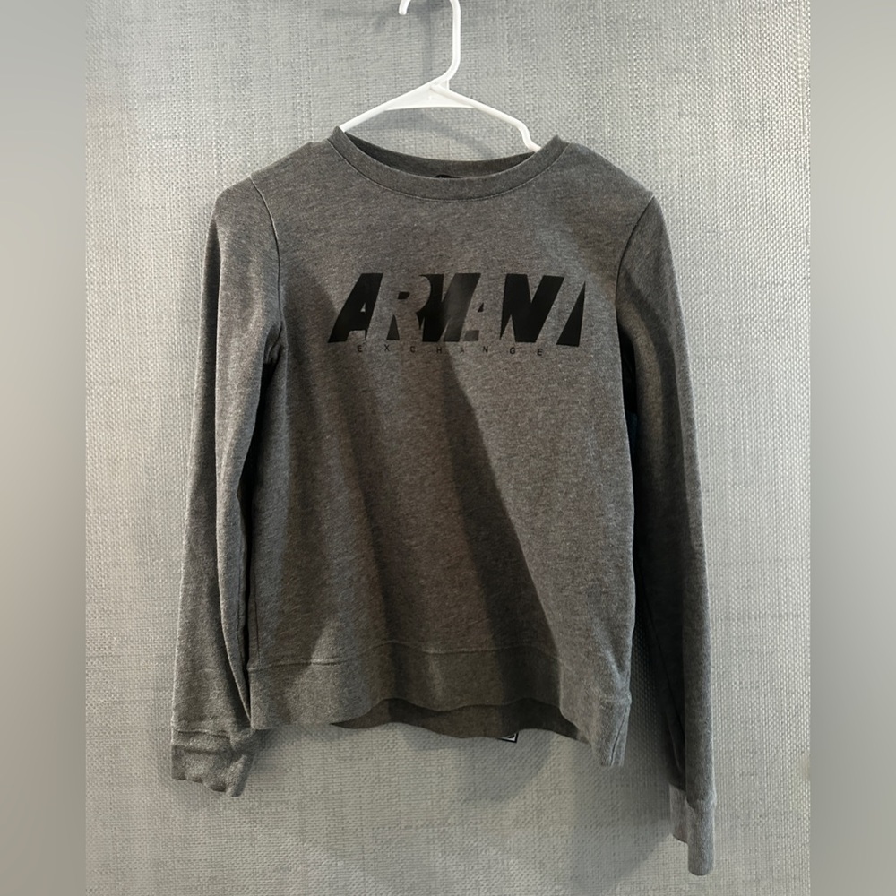 Armani Exchange Gray Long Sleeve Top